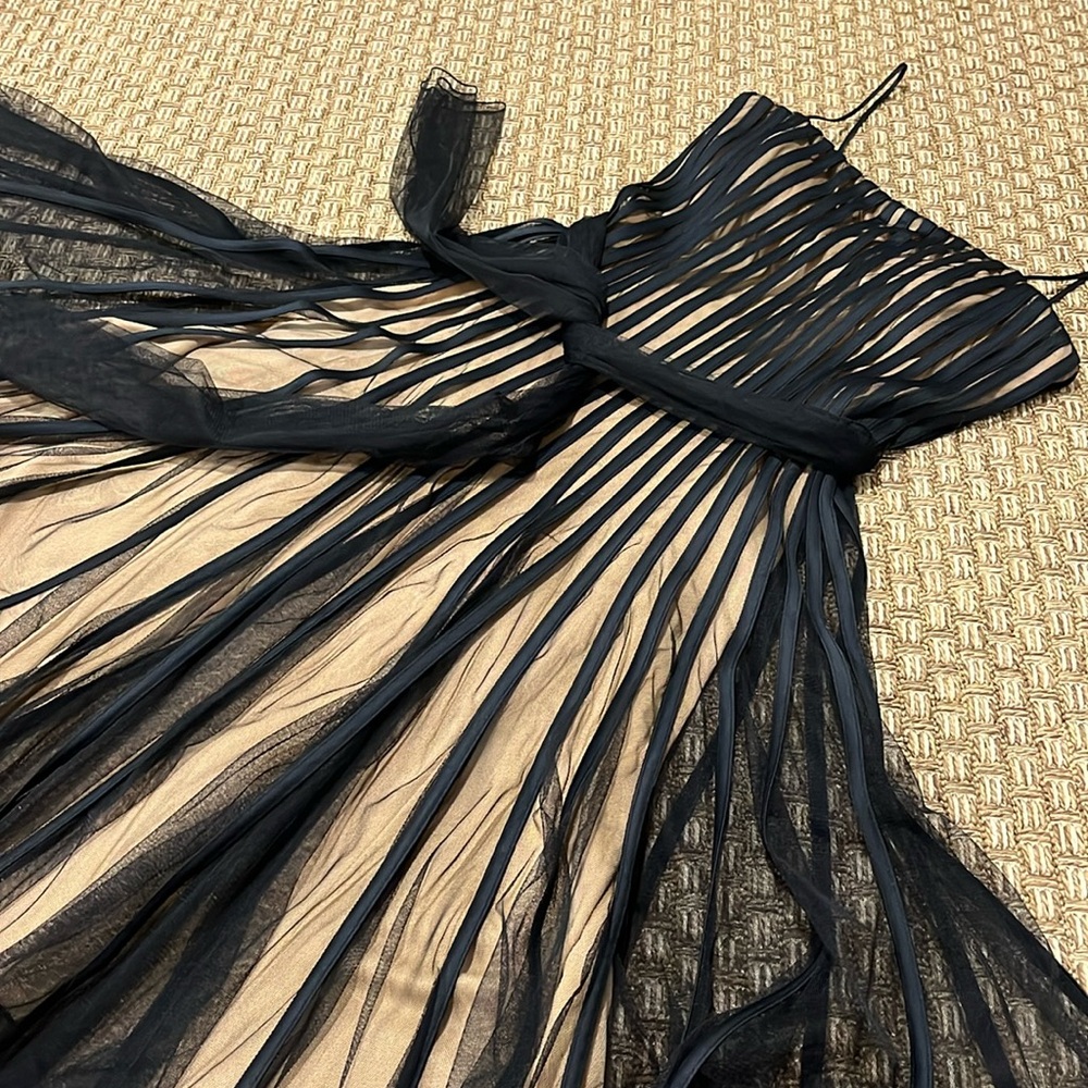 JS Collection Petite formal cocktail tulle midi dress, size 8, good condition.